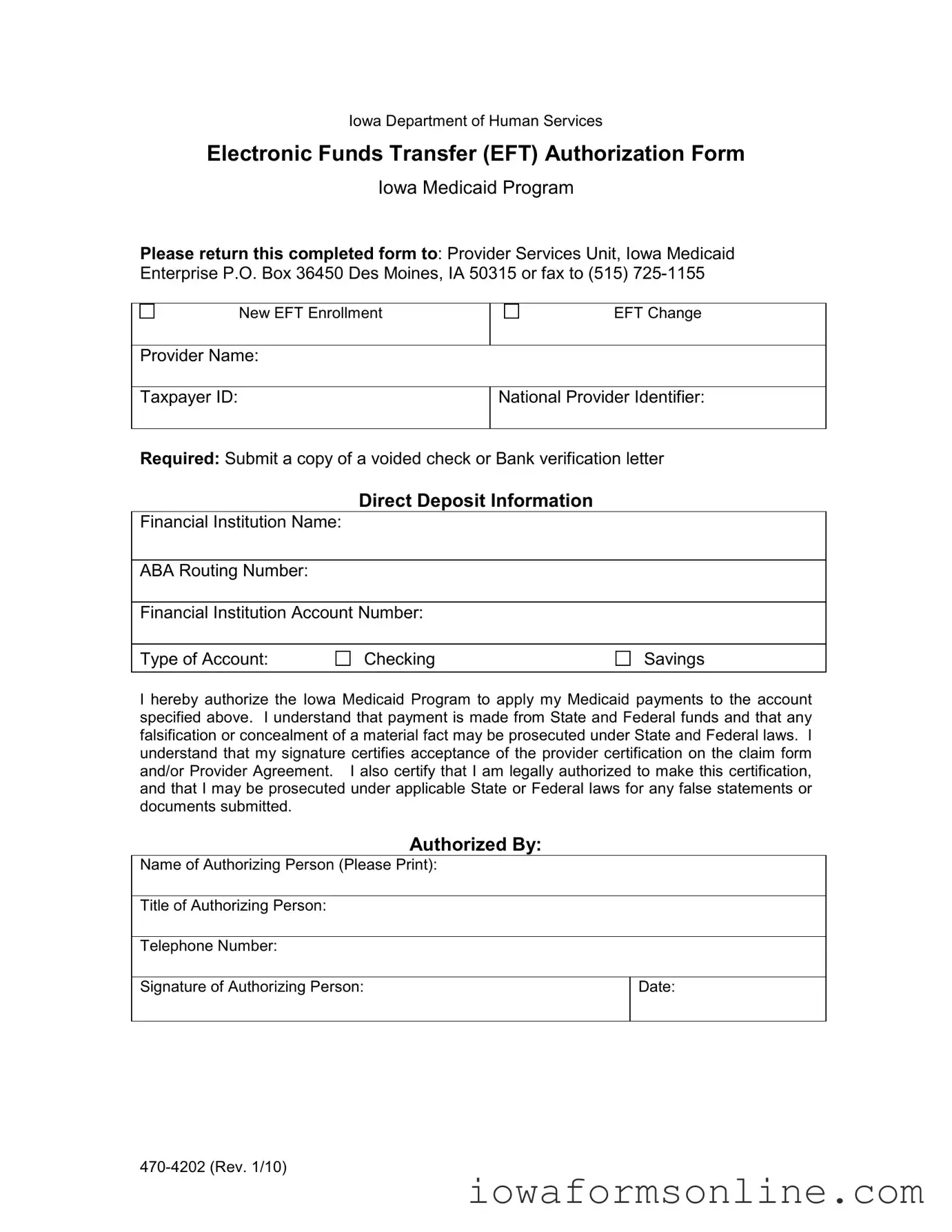 Fill a Valid Iowa 470 4202 Template